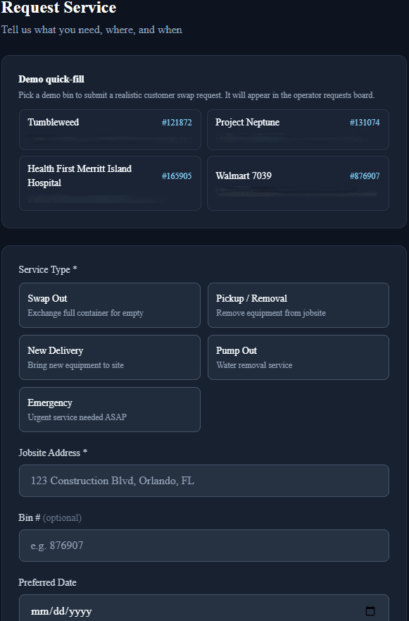 Customer Self-Service Portal